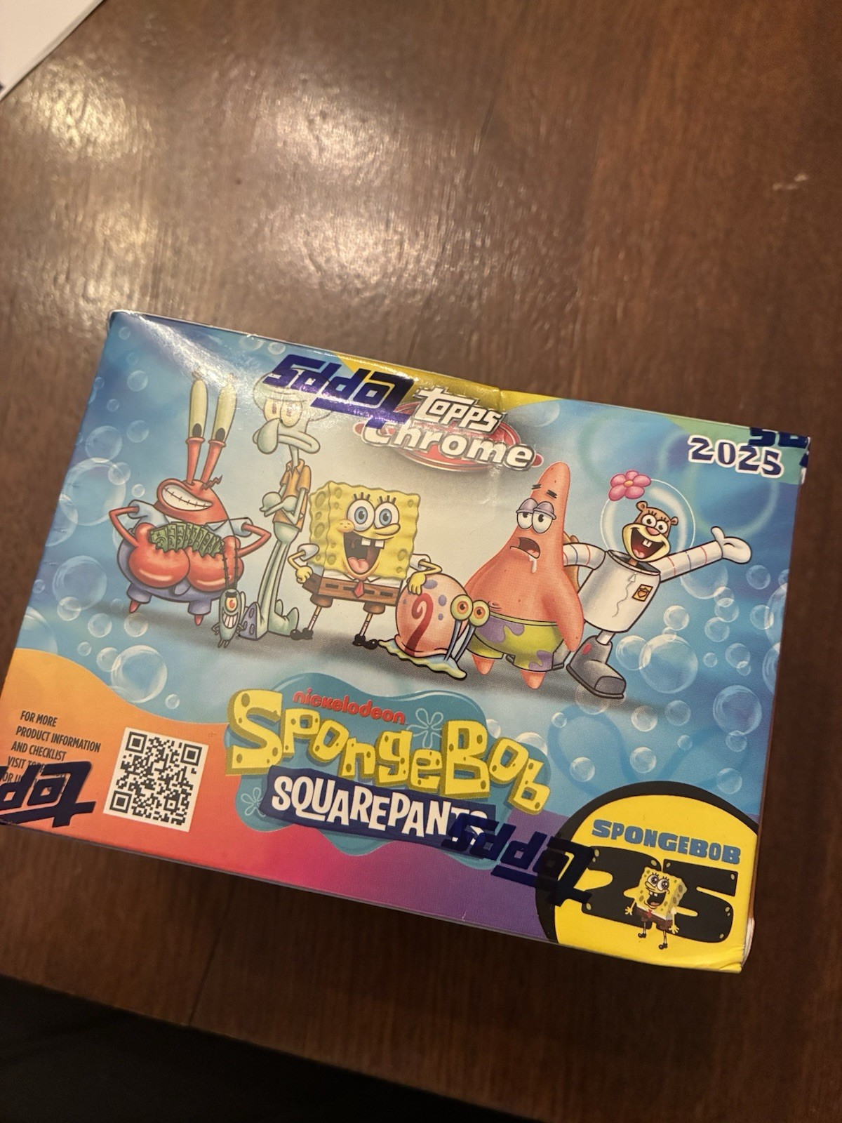 2025 Topps Chrome SpongeBob 25th Anniversary Value Box Blaster Factory Sealed