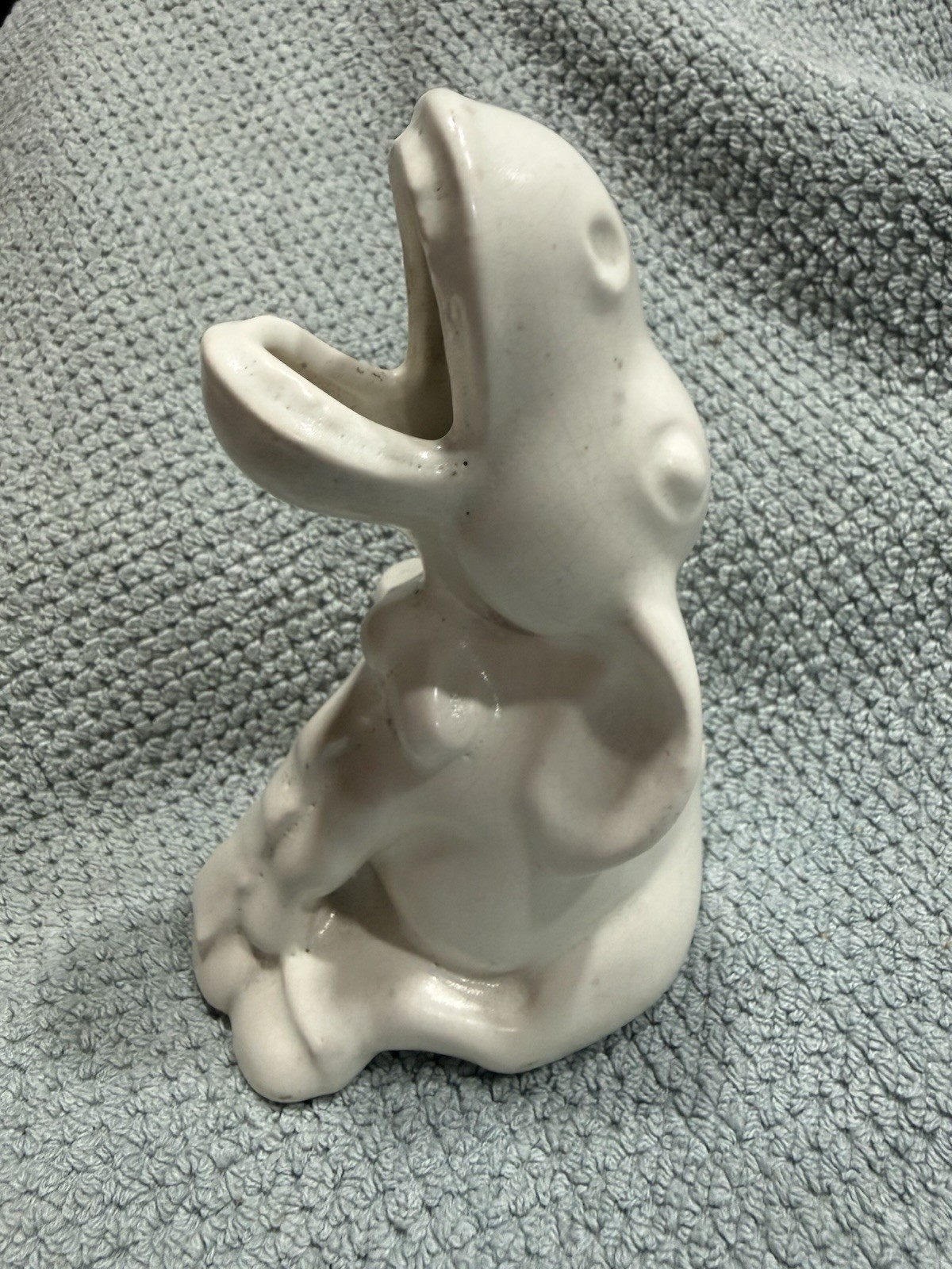 Vintage 1940s Red Wing Pottery Donkey Ash Receiver Model 876 White Antique Old