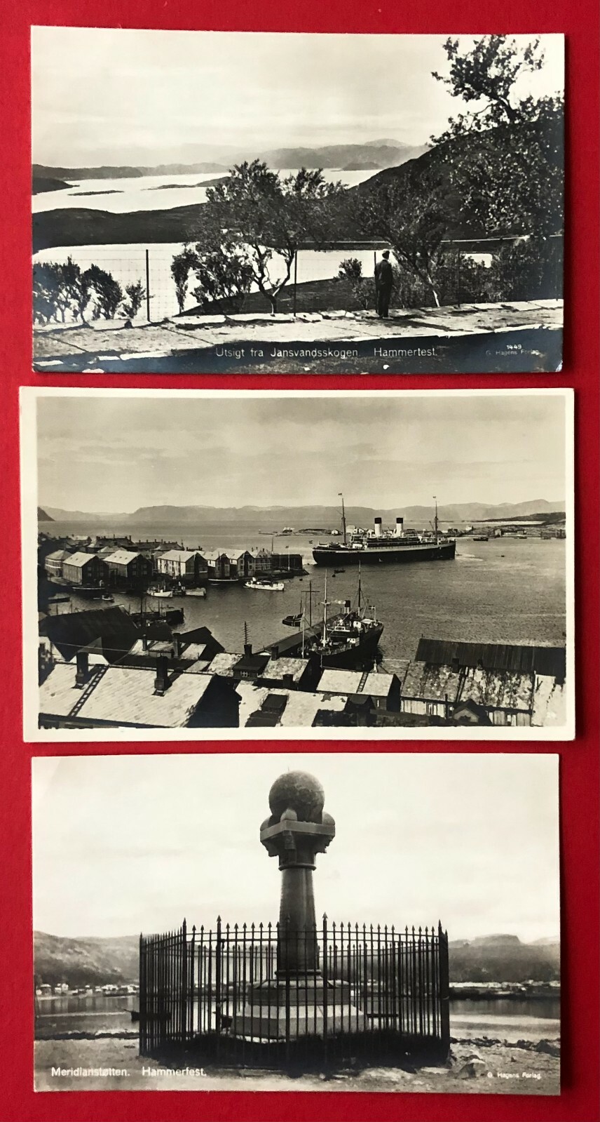 3 x Photo Postcard Norway Norge around 1926 Hammerfest Local Views (103073
