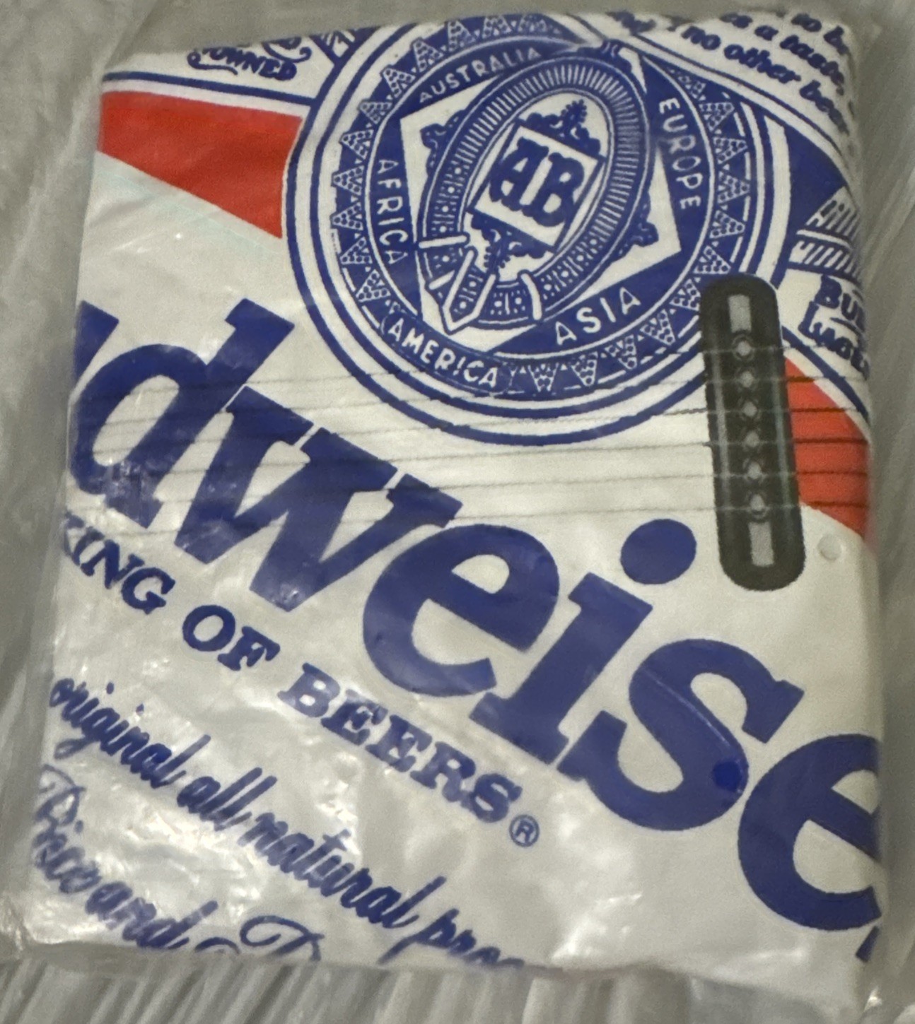 NOS Vintage Budweiser 90s Genuine Draft Guitar Home Decor Inflatable Sign Bar
