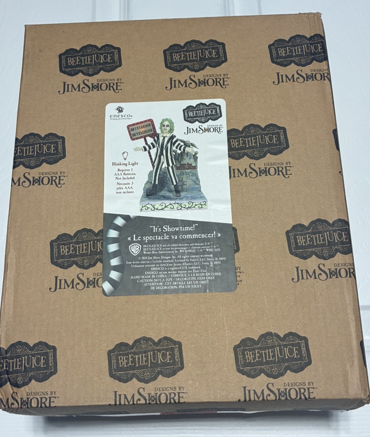 Jim Shore It\'s Showtime - Beetlejuice LED Sign And Gravestone 6016175 New 