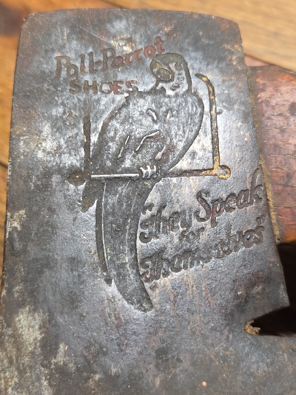 Rare Vintage Poll-Parrot Shoes Advertising Hatchet Axe - Some Original Paint