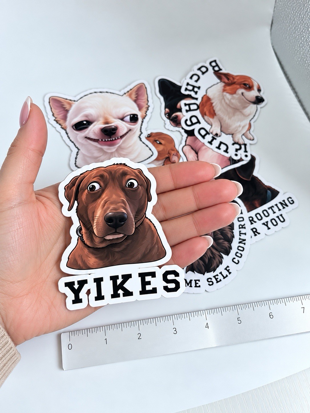 Funny Dog Fridge Magnets | Refrigerator Humor Stickers Set Of 8 Magnetic Decals