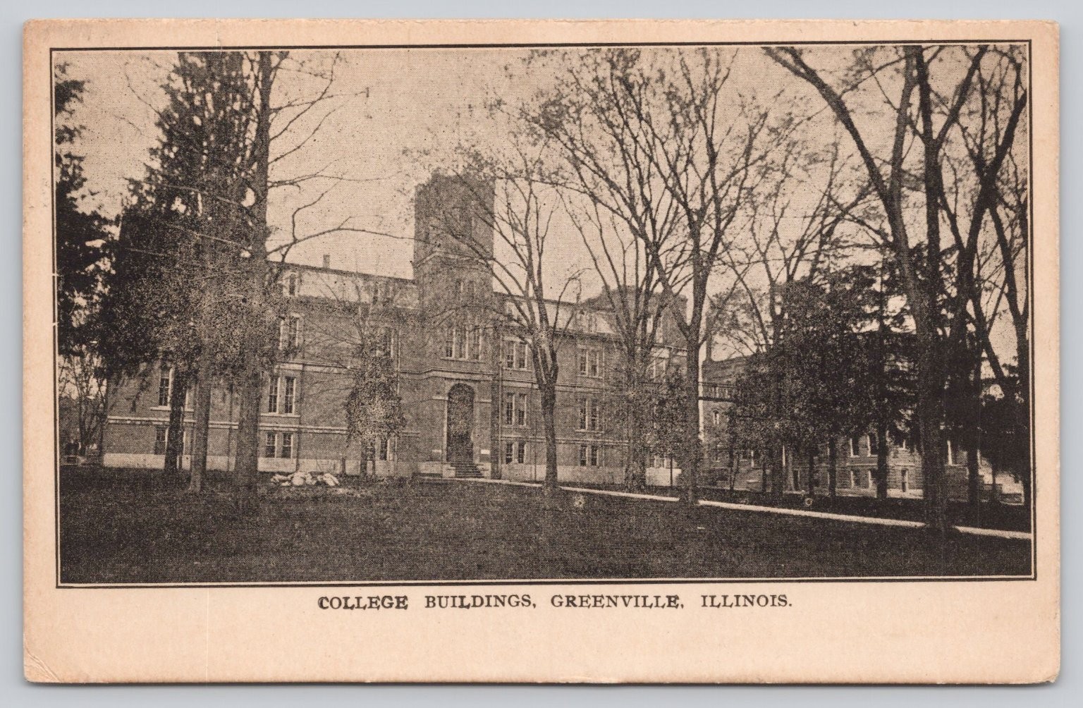 1907 Rppc College Buildings Greenville Illinois Postcard Oudyn Book Store