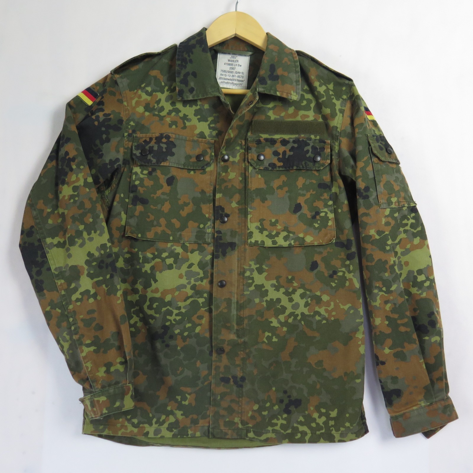 Deu Wahler German Camo Shirt Men\'s Chest 41 GrNr6 Olive Gold Field Jacket 2007