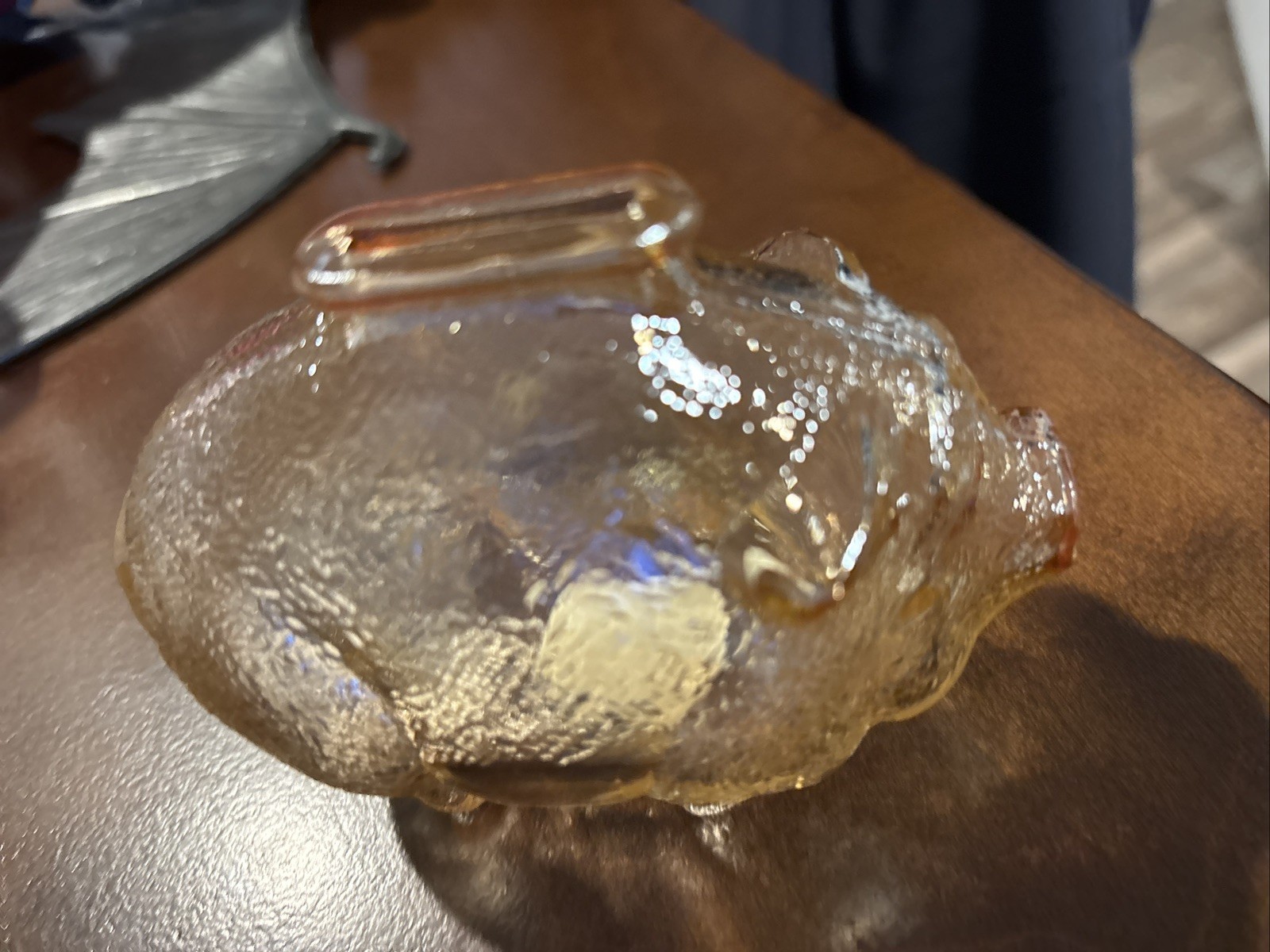 Vintage Iridescent Piggy Bank Marigold 