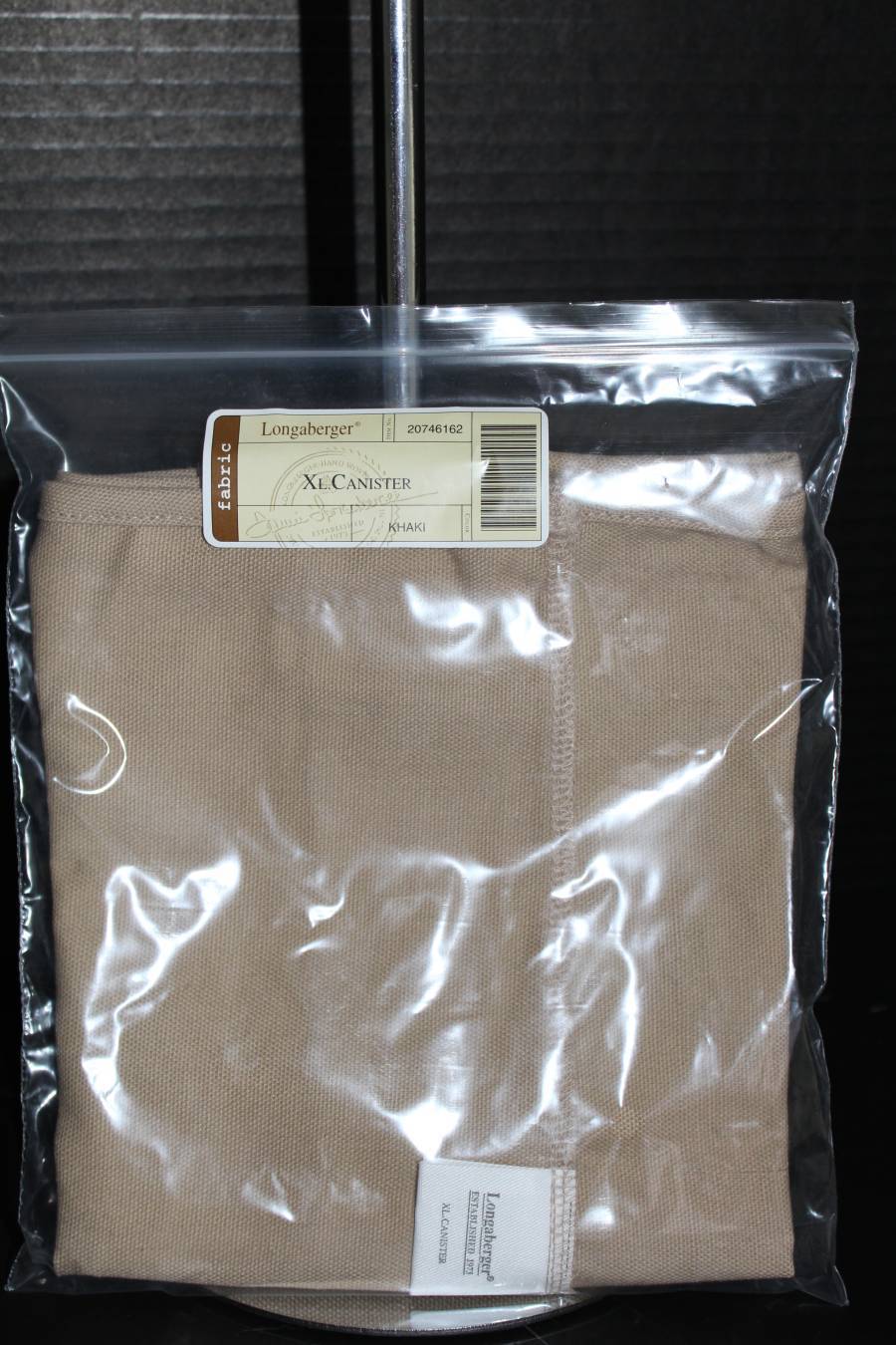 Longaberger XL Canister Liner in Khaki #20746162 NEW
