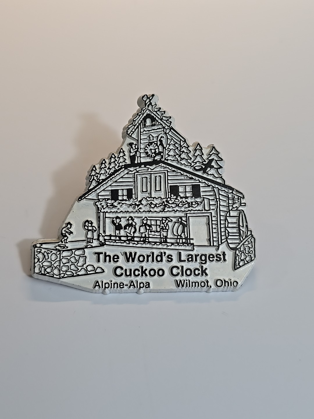 World's Largest Cuckoo Clock Travel Souvenir Fridge Magnet Flexible Wilmot Ohio