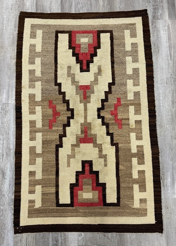 Antique Navajo Rug, Modified Storm Pattern ca. 1920 59