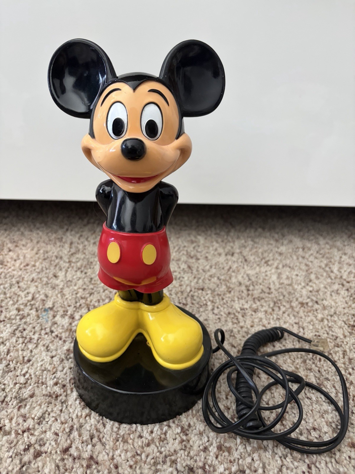 Vintage 1988 Disney Mickey Mouse Telephone 10” Synanon Hong Kong Rare Phone