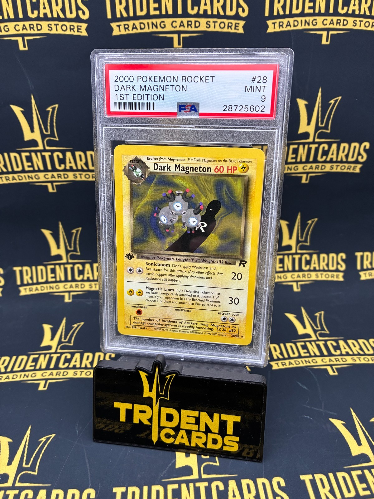 2000 POKEMON ROCKET #28 DARK MAGNETON 1ST EDITION PSA 9