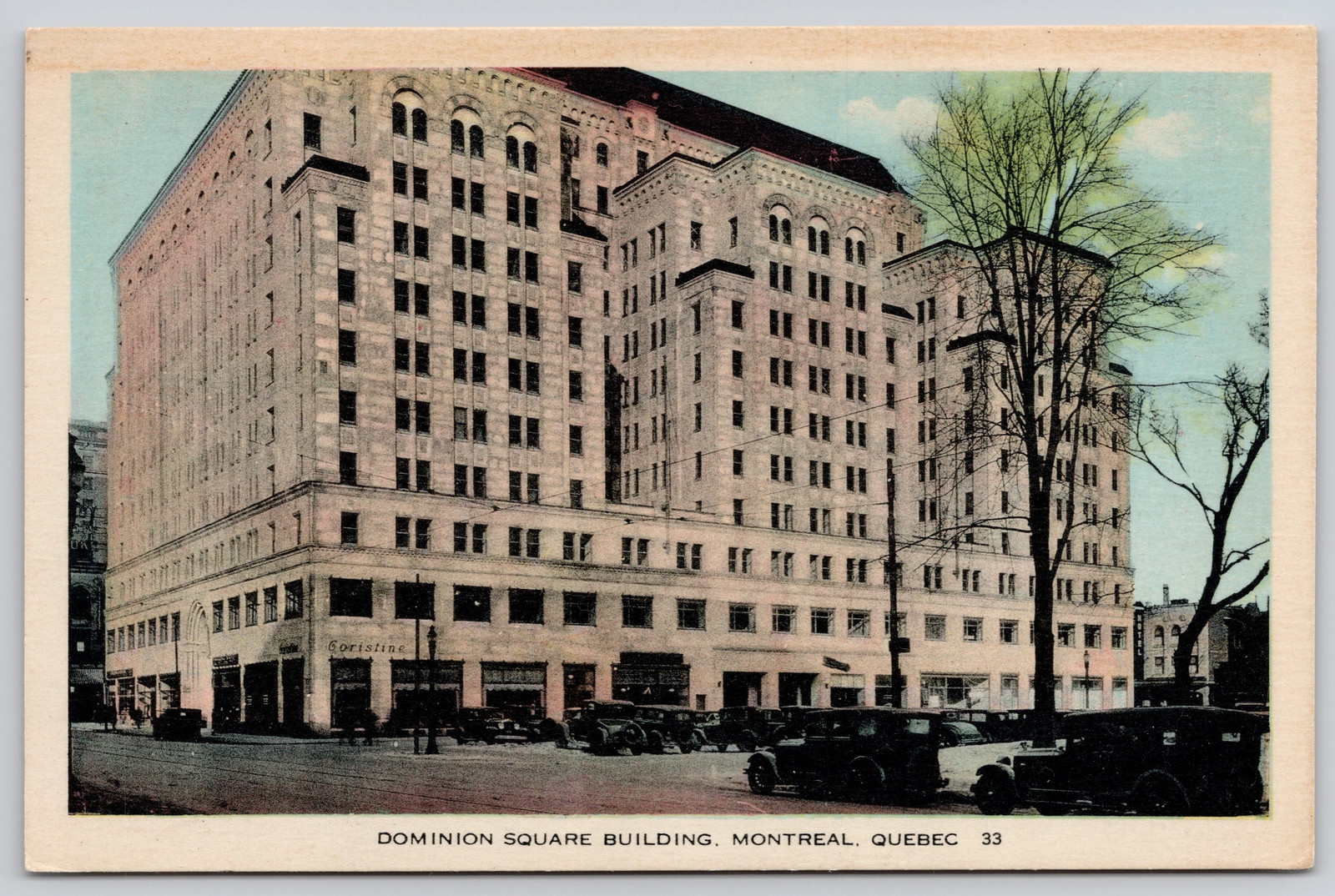 Montreal Quebec Canada Dominion Square Building Postcard c1930s