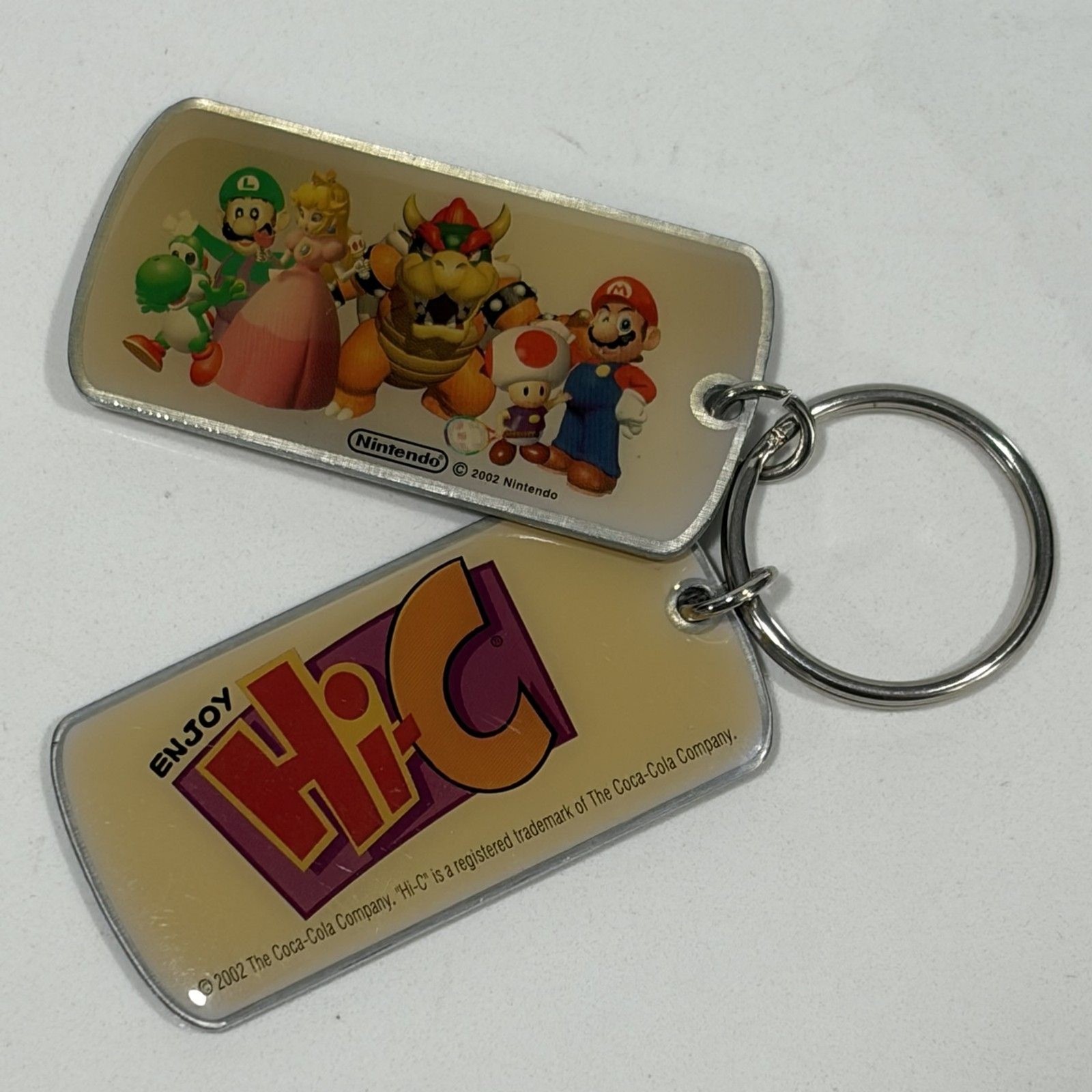 Super Mario Bros Nintendo Hi-C Dog Tags 2002 Keychain Mail-Away Exclusive