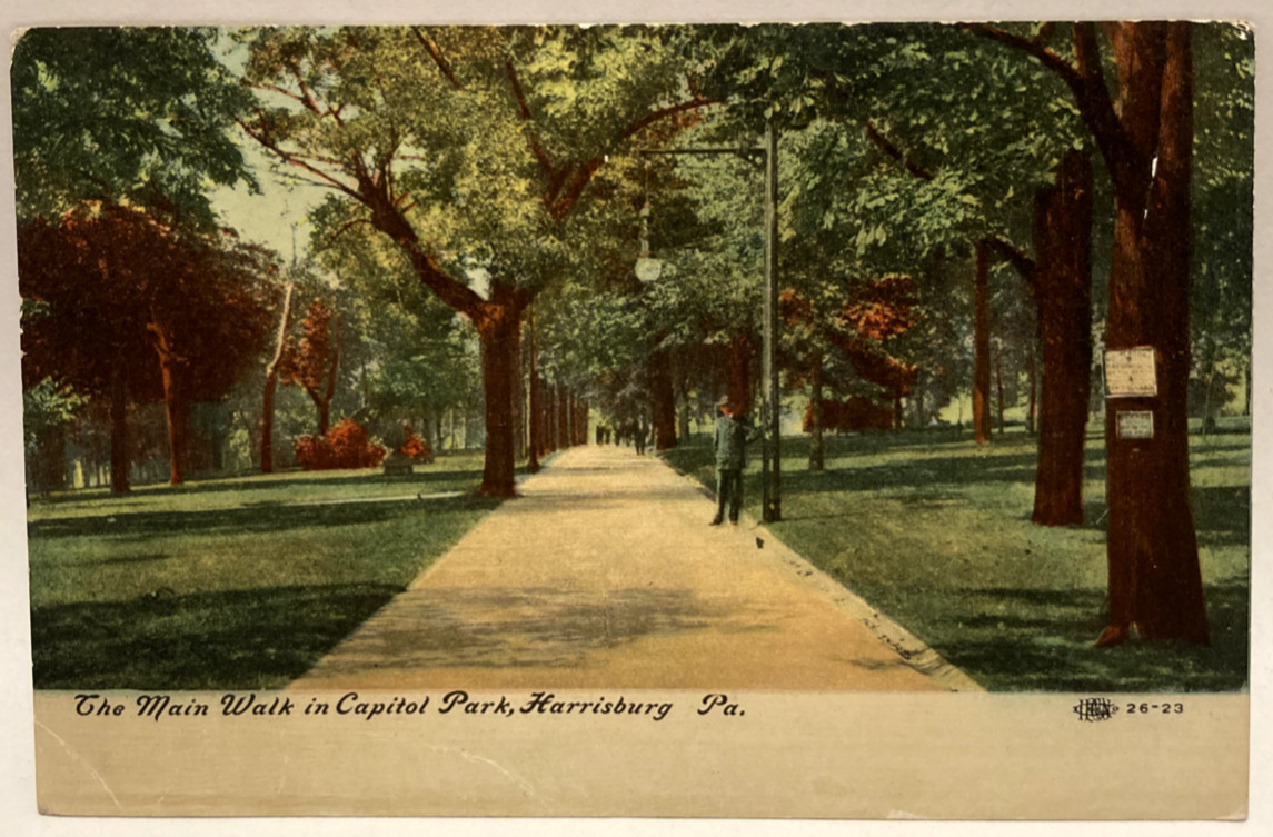 The Main Walk in Capitol Park, Harrisburg, Pennsylvania PA Vintage Postcard The Main Walk in Capitol Park, Harrisburg, Pennsylvania PA Vintage Postcard