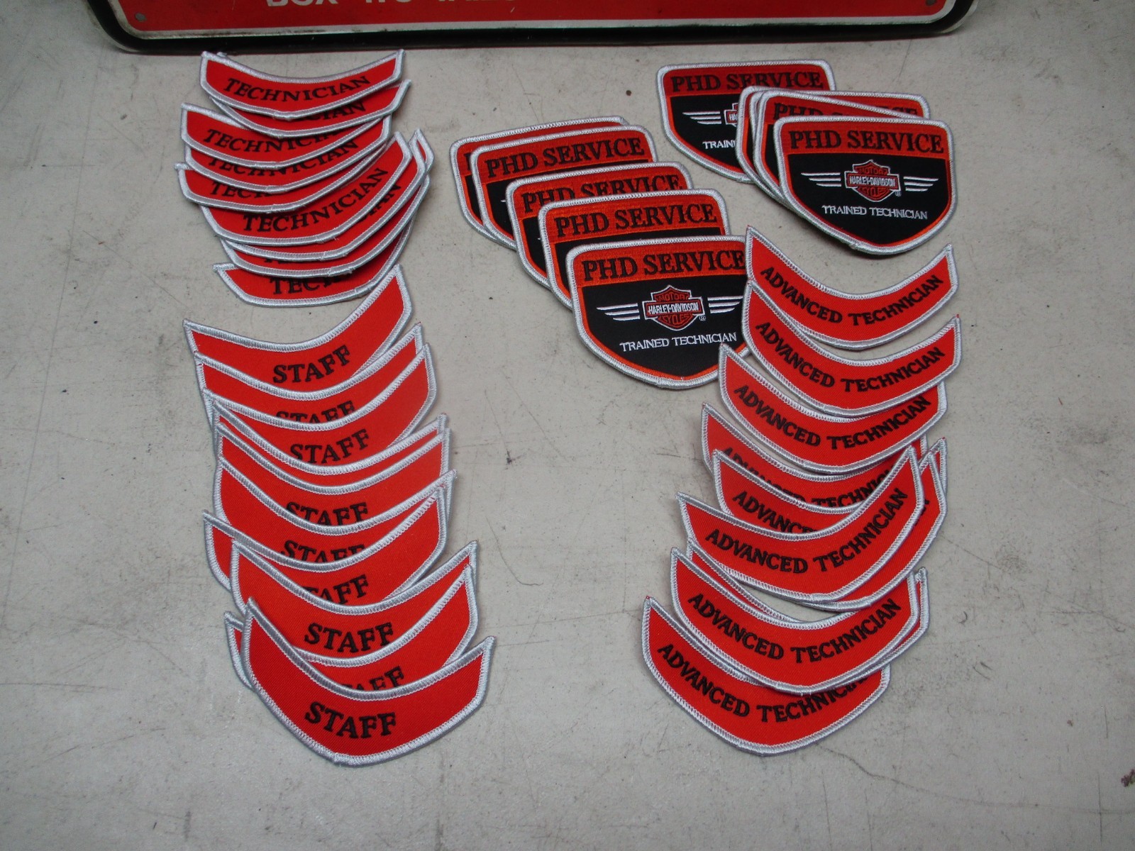 GENUINE HARLEY DAVIDSON DEALER MECHANIC PATCH LOT STAFF SERVICE TECHNICIAN NEW