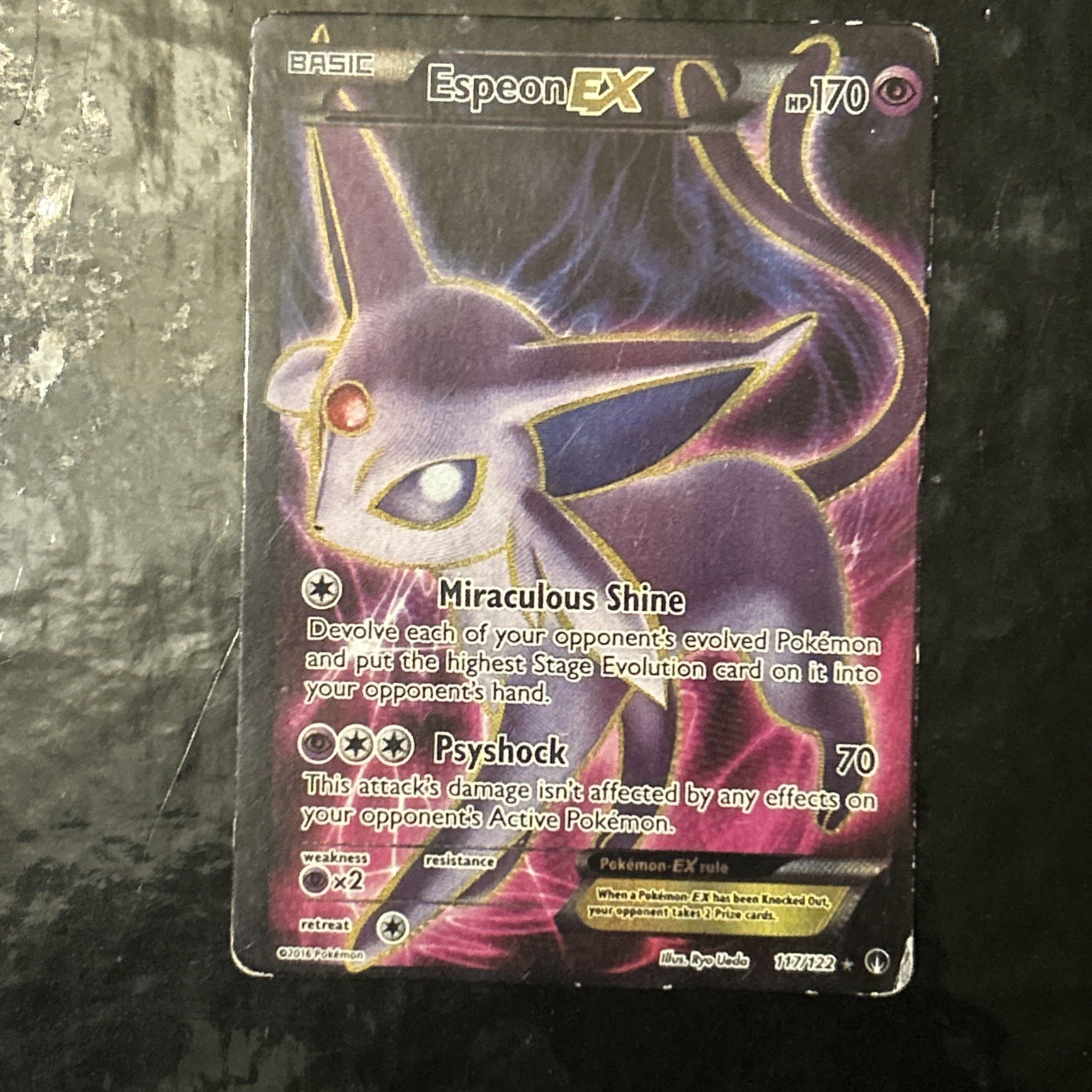 Espeon EX Full Art Holo Rare Pokémon TCG Card 117/122 Breakpoint XY Espeon EX Full Art Holo Rare Pokémon TCG Card 117/122 Breakpoint XY