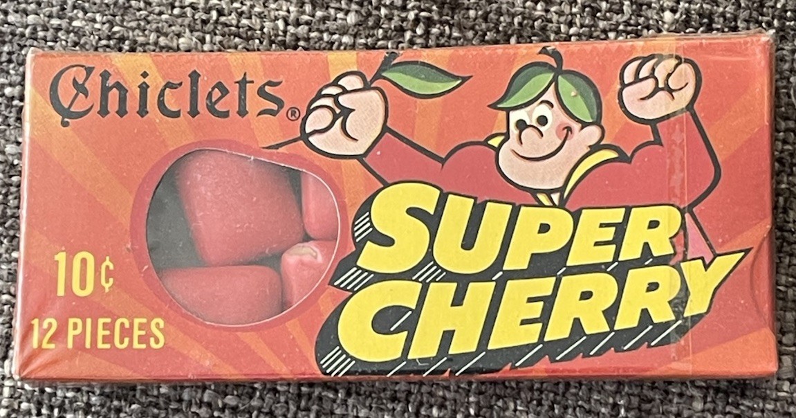 Vintage CHICLETS SUPER CHERRY GUM  Cello-Sealed  New Old Stock  SUPER RARE