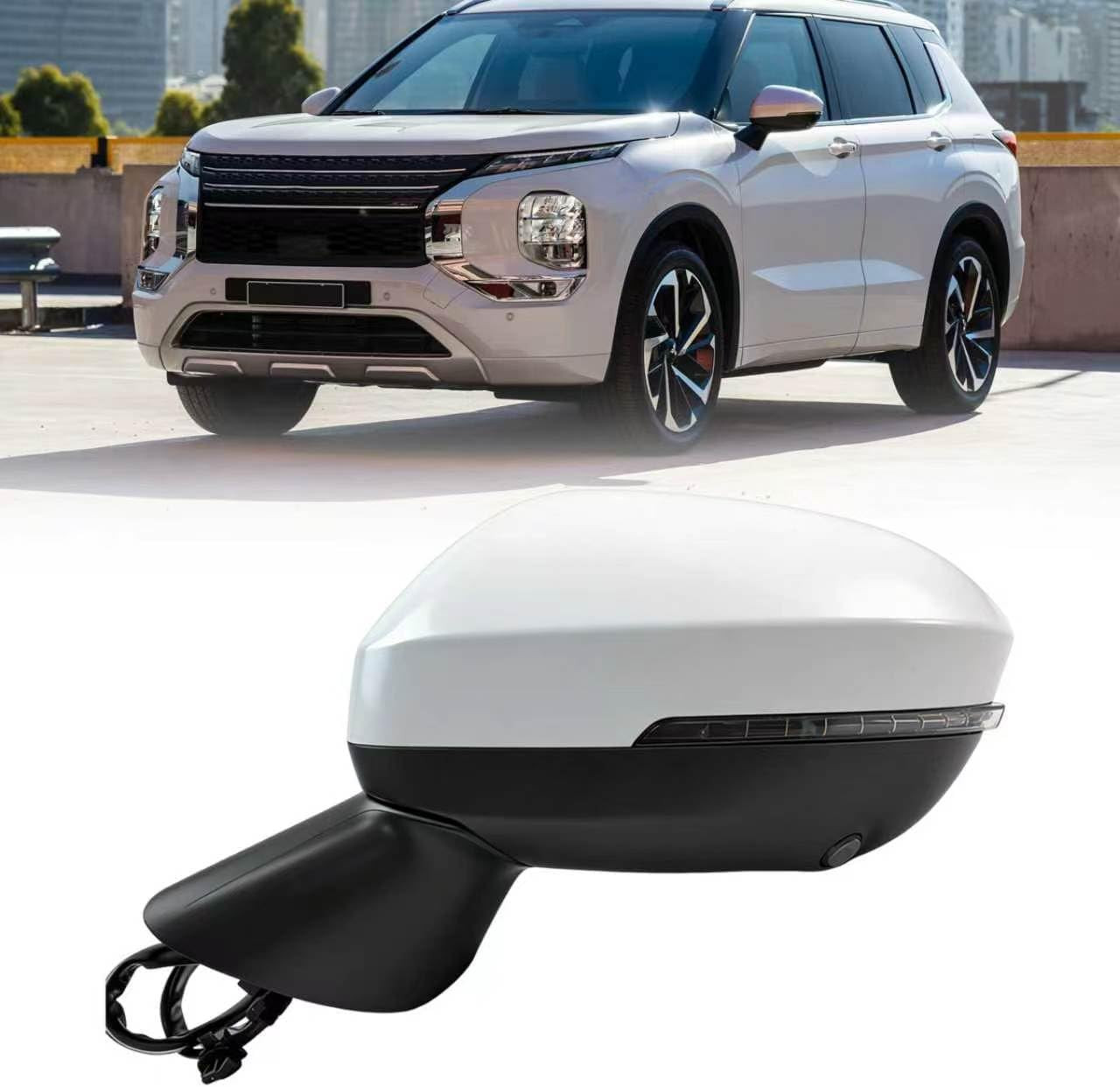 Driver Left Side Mirror Compatible with 2022-2025 Mitsubishi Outlander Door Mirr