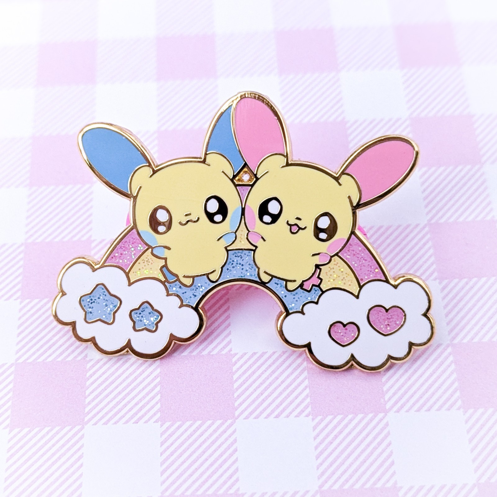 Pokemon Plusle Minun Enamel Pin Fan Made Pokemon Plusle Minun Enamel Pin Fan Made
