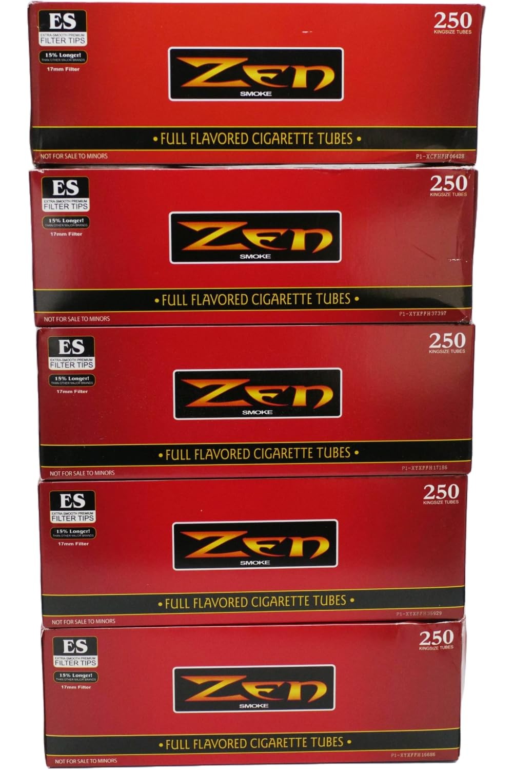 ZEN King Size Full Flavor Cigarette Tubes - -5 Boxes,1250 ct