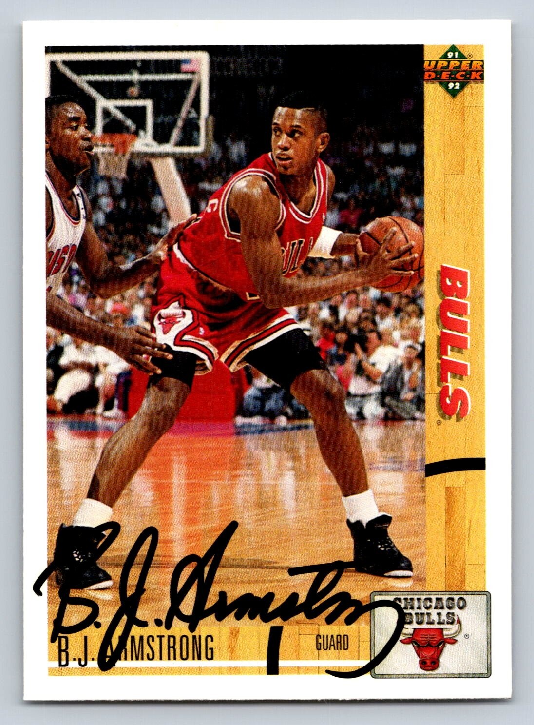 B.J. Armstrong Hand Signed Trading Card