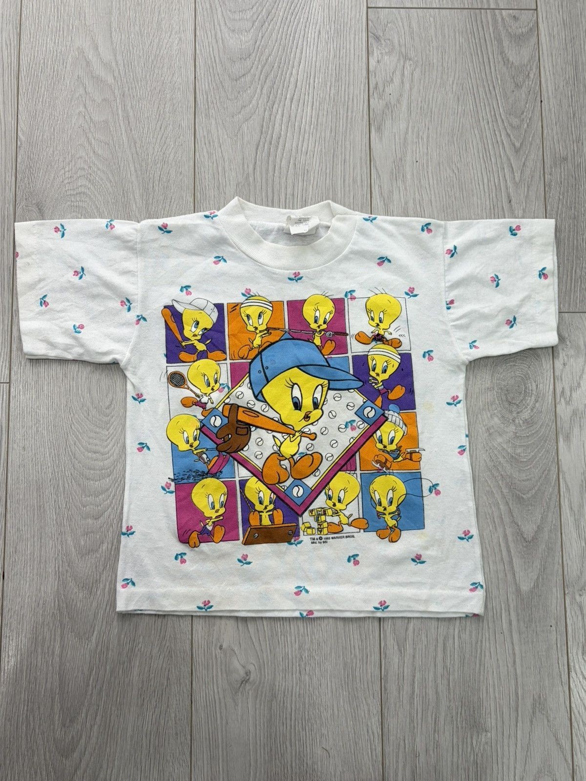 Vintage Kids Baby Toddler Tweety Bird Tee Shirt baseball 6x