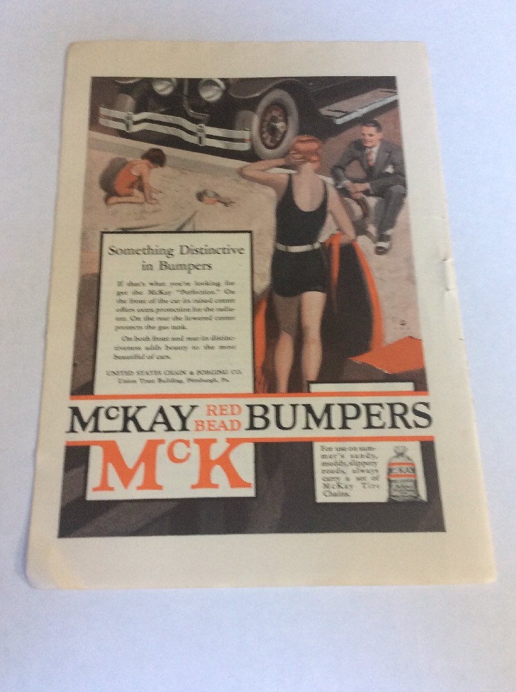 1926 MAGAZINE AD #A3-110 - McKay Red Bead Bumpers