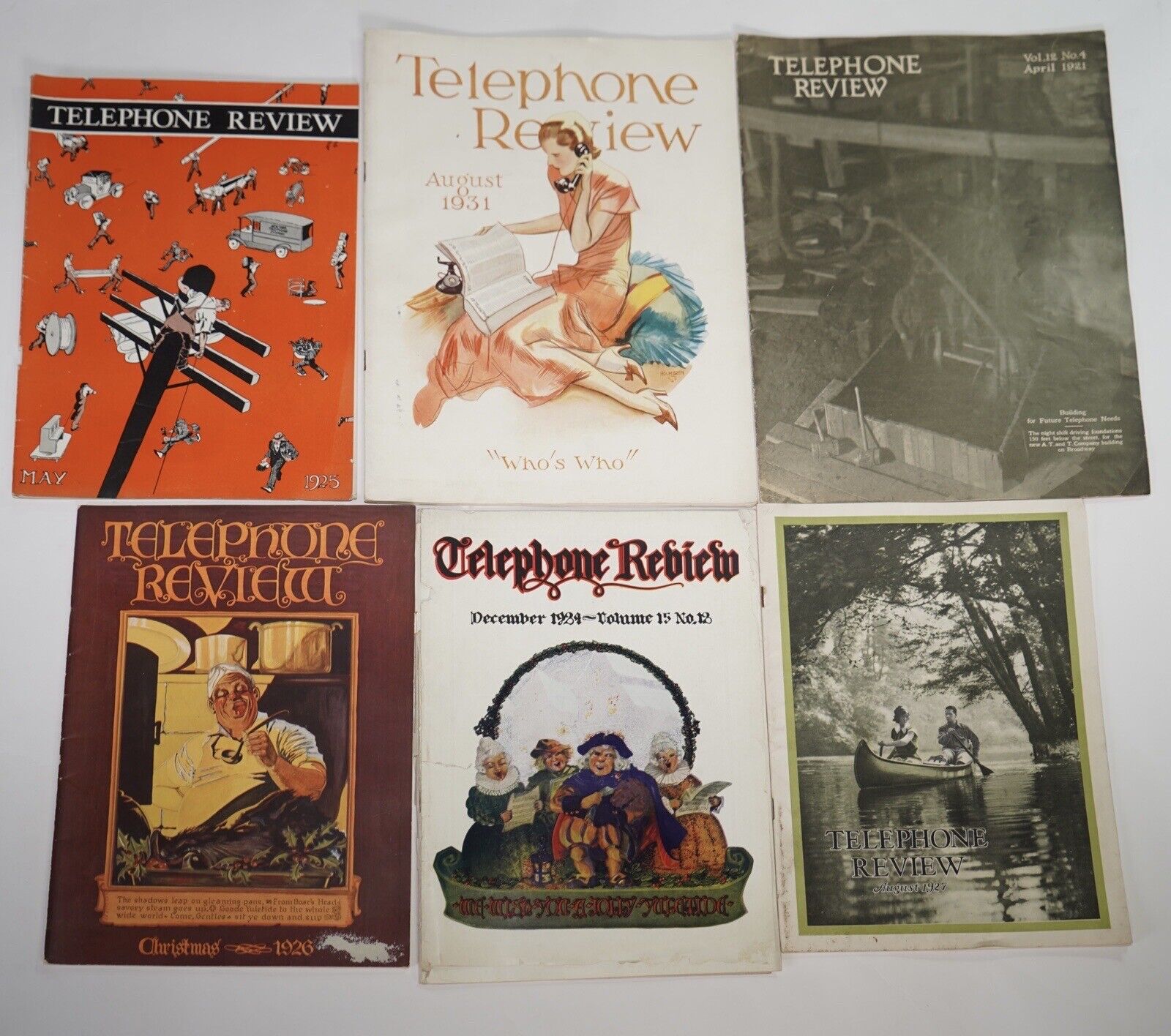 Lot of 28 The Telephone Review 1920s Magazines
