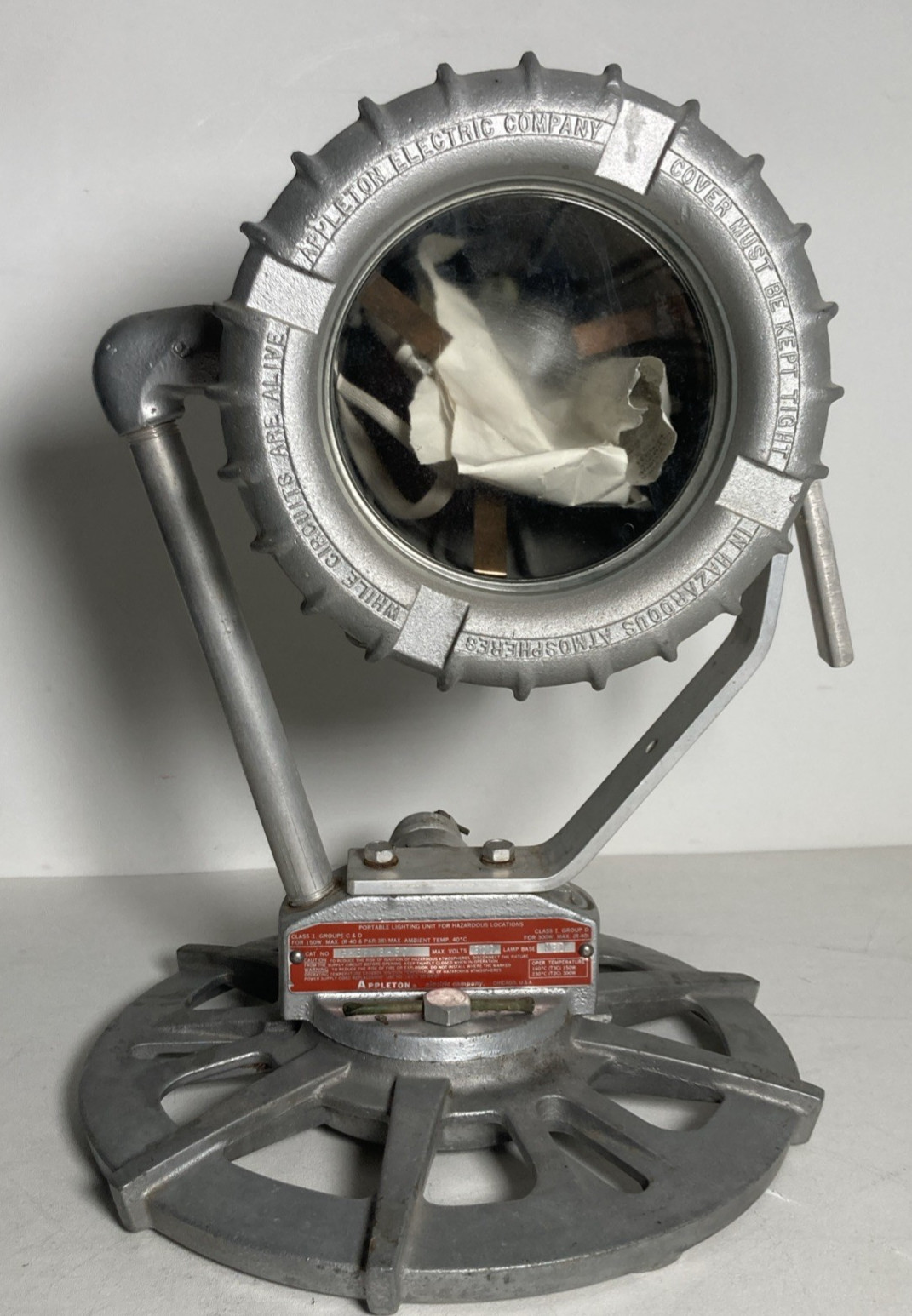 Vintage Appleton G-EFWB-30 Explosion Proof Portable Floodlight NOS OPEN BOX
