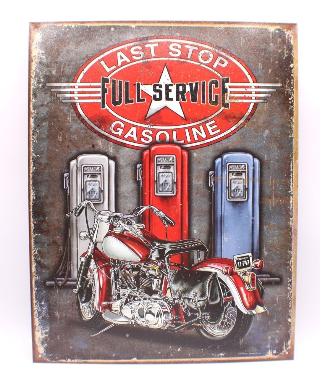 Vintage Motorcycle Tin Sign Last Stop Garage Biker Man Cave Wall Decor Metal Vintage Motorcycle Tin Sign Last Stop Garage Biker Man Cave Wall Decor Metal