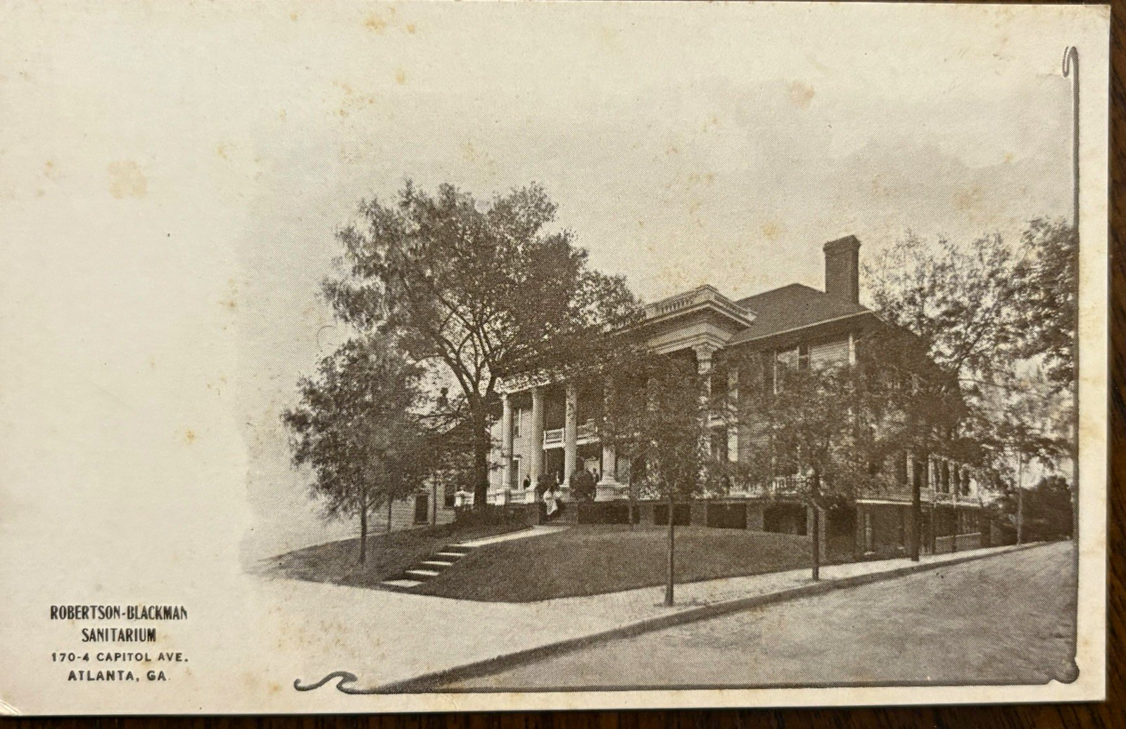 VTG Robertson Blackman Sanitarium Atlanta Georgia GA Postcard Capitol Ave 1910