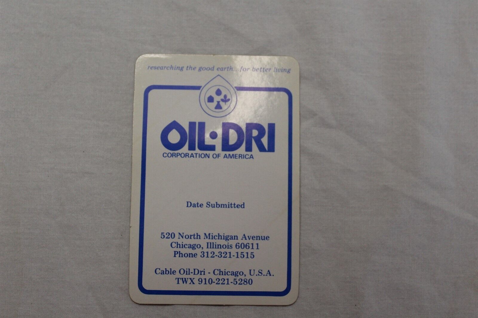 Sticker Label Advertising Oil Dri Corporation of America Collectible Badge Decal