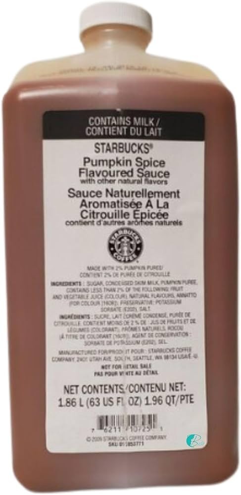 Starbucks Flavoring Sauce - Pumpkin Spice, 63 oz Bottle (With Pump)