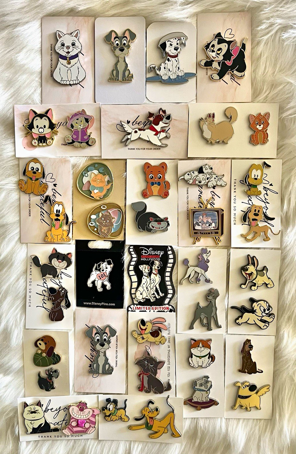 ATTN RESELLERS- Collection of 40 Auth Disney & Fantasy DOGS & CATS Pins