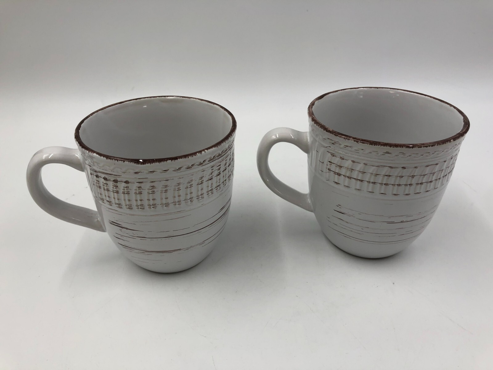 Home Essentials Ceramic 16oz Rustic Coffee Mug Set For 2 AA01B05034