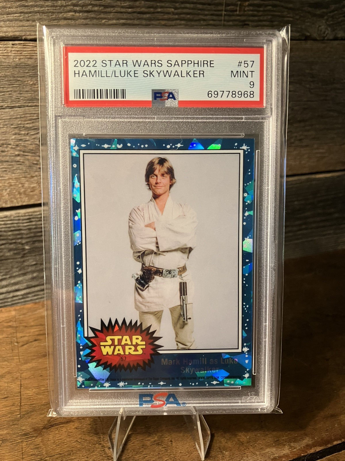 2022 Topps Chrome Sapphire Star Wars PSA 9 Luke Skywalker #57 - Beautiful Card