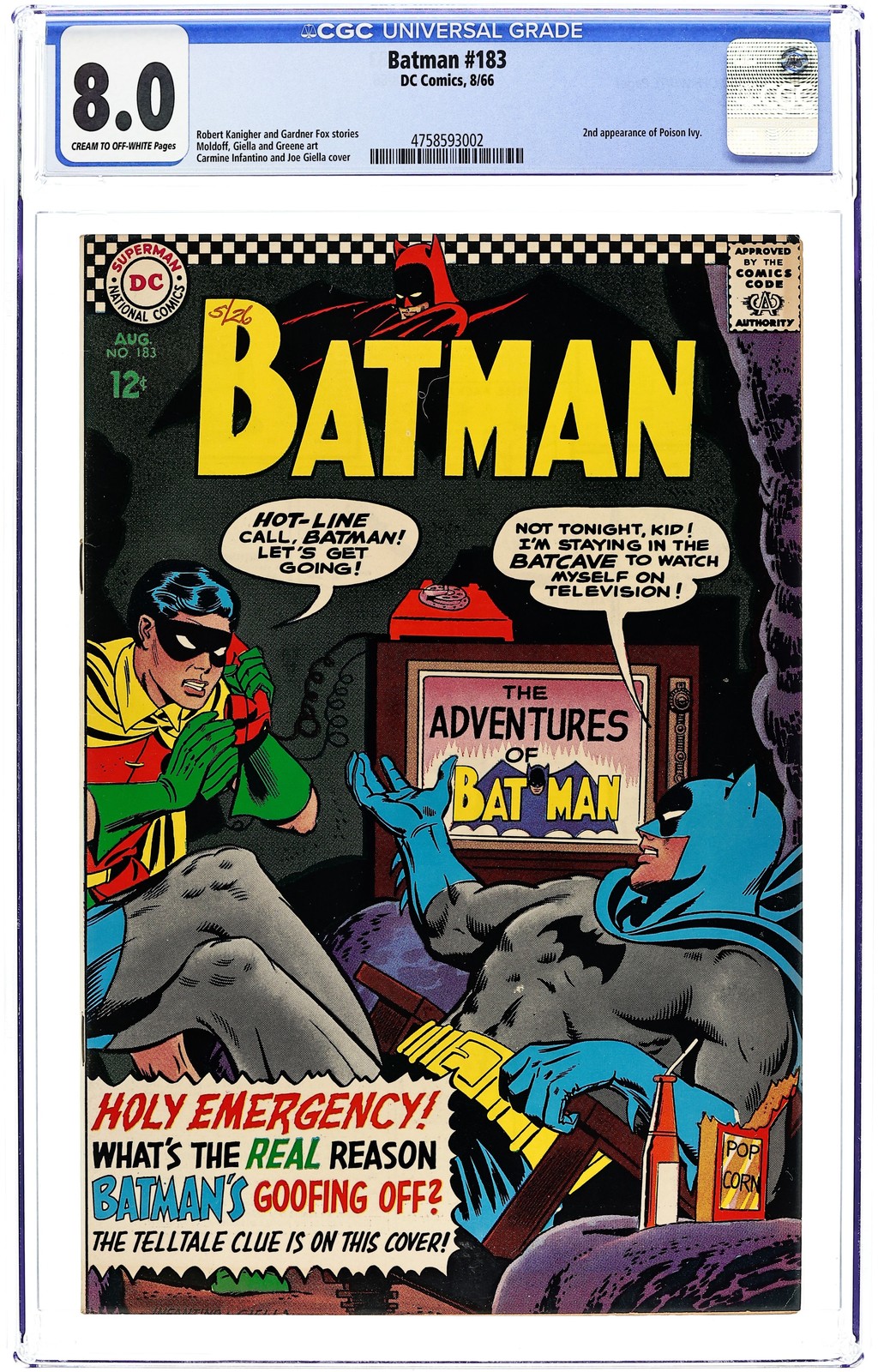 Batman #183 CGC 8.0 1966 4758593002