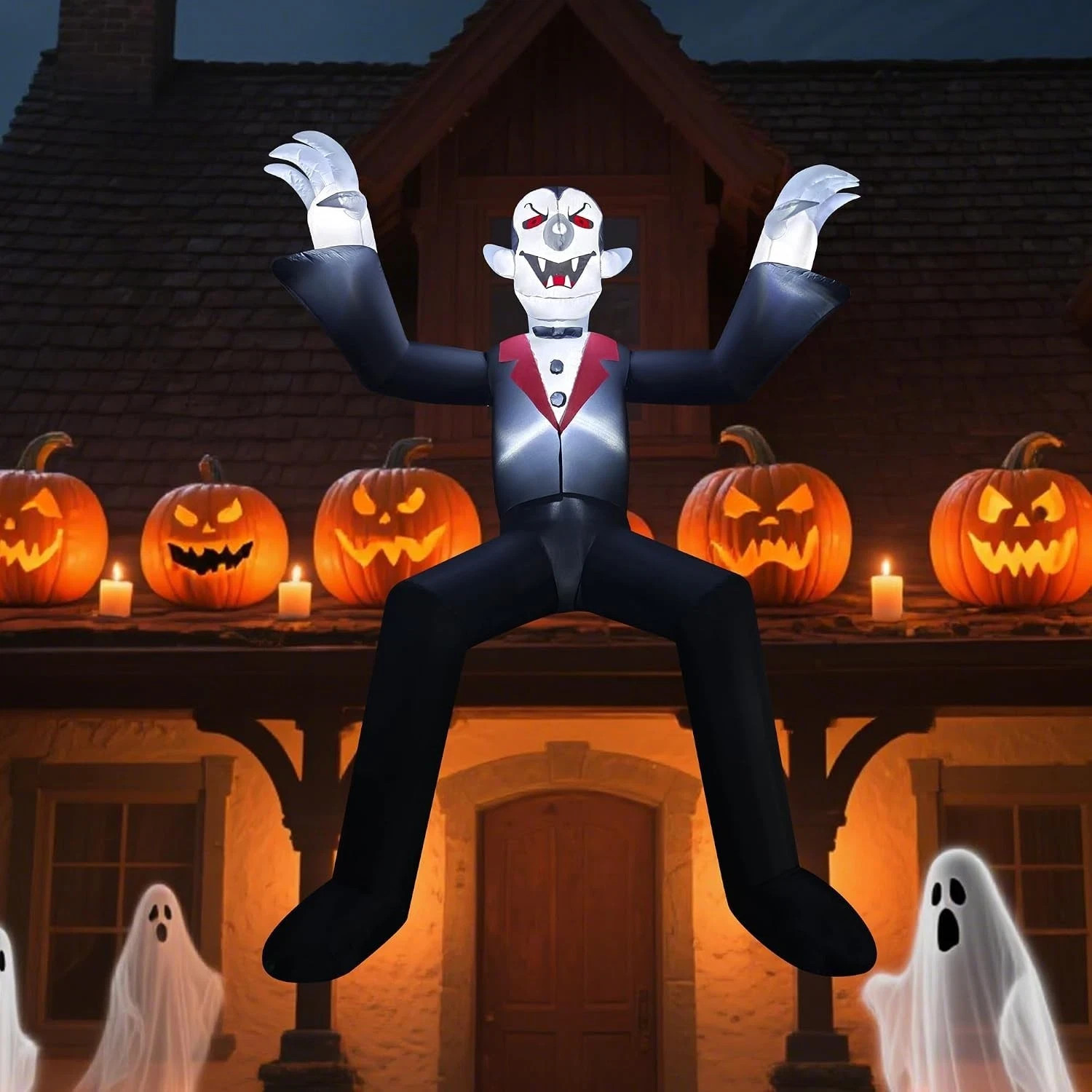 10ft Halloween Inflatable Vampire LED Outdoor Yard Blow Up Haunted House Decor