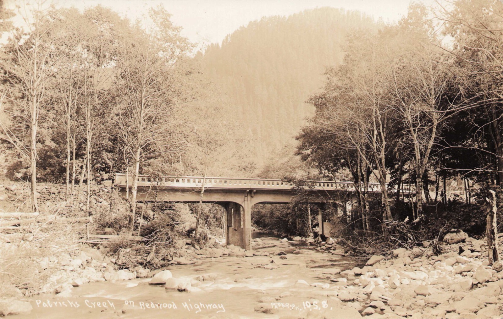 RPPC Patricks Creek on Redwood Highway c1930s California