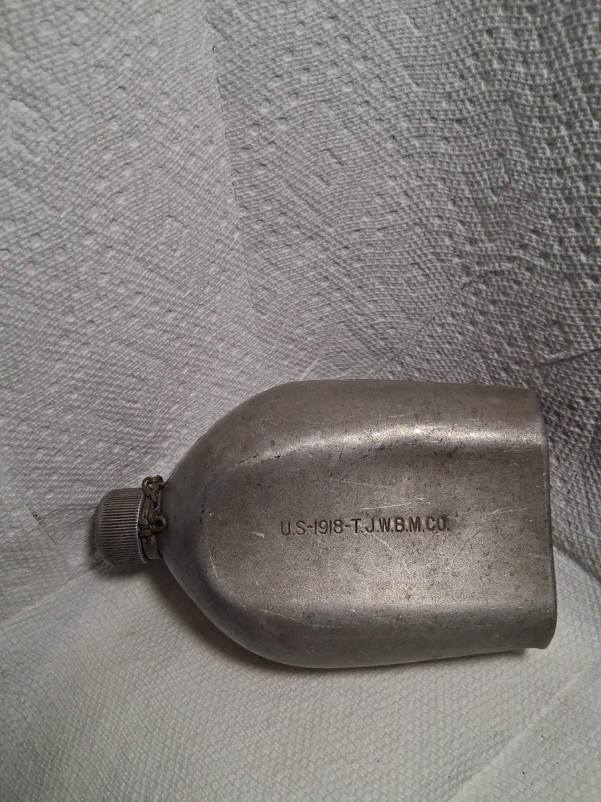 Pre-WWI US Aluminum Spun Canteen RIA Pre 1917 RARE VG COND Army USMC