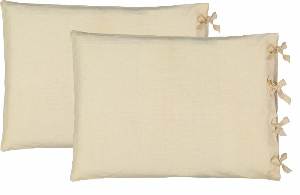 Vintage 1950\'s G.I. Italian Military Army 100% Linen Pillow Case Tie Off White