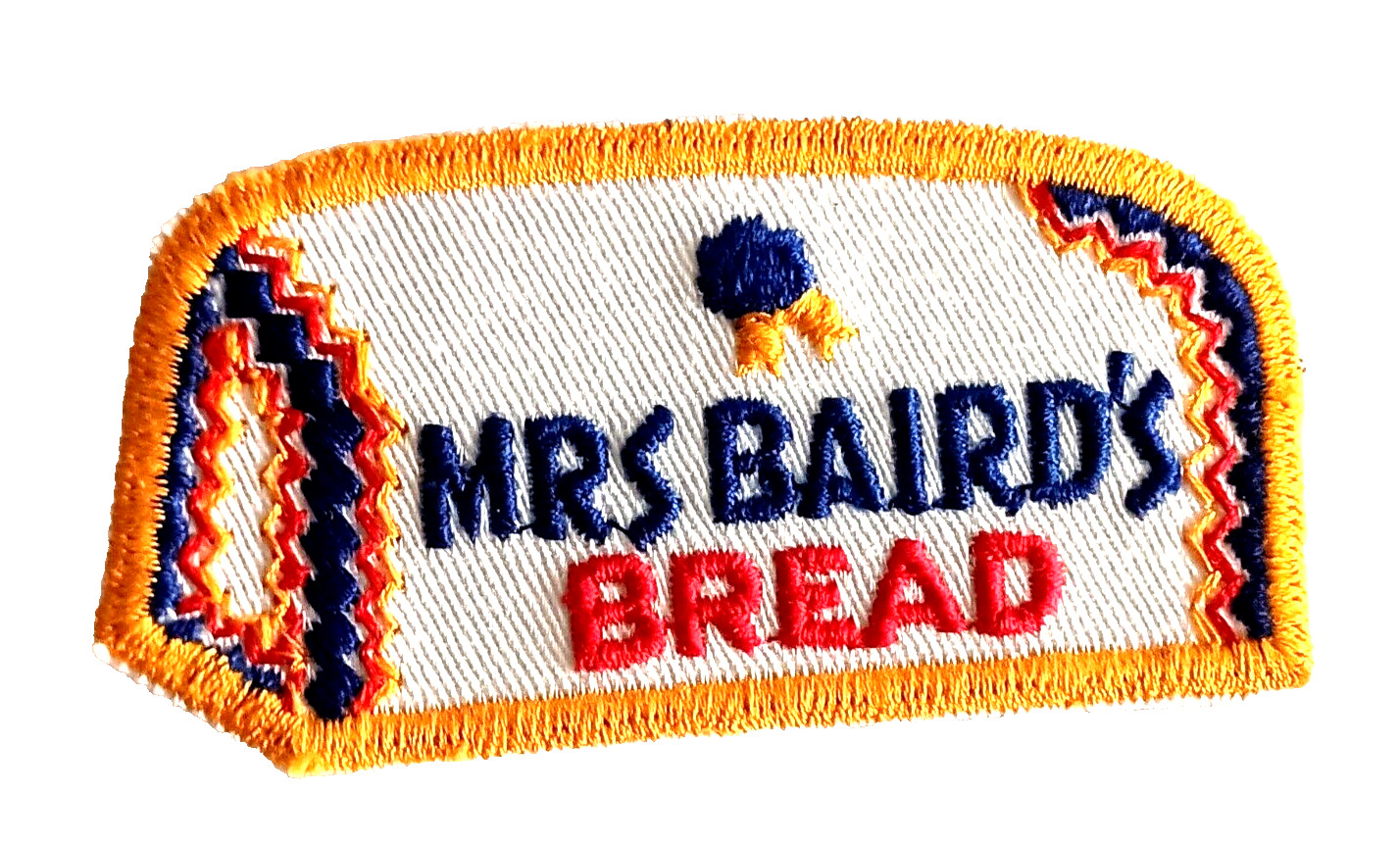 VTG Mrs Baird\'s Bread Bakery Loaf Bakers Baking Uniform Patch 1960s NOS New