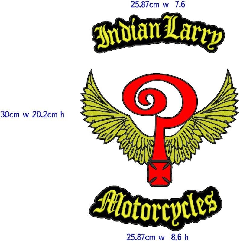 Indian Larry Motorcycle Iron on Large size