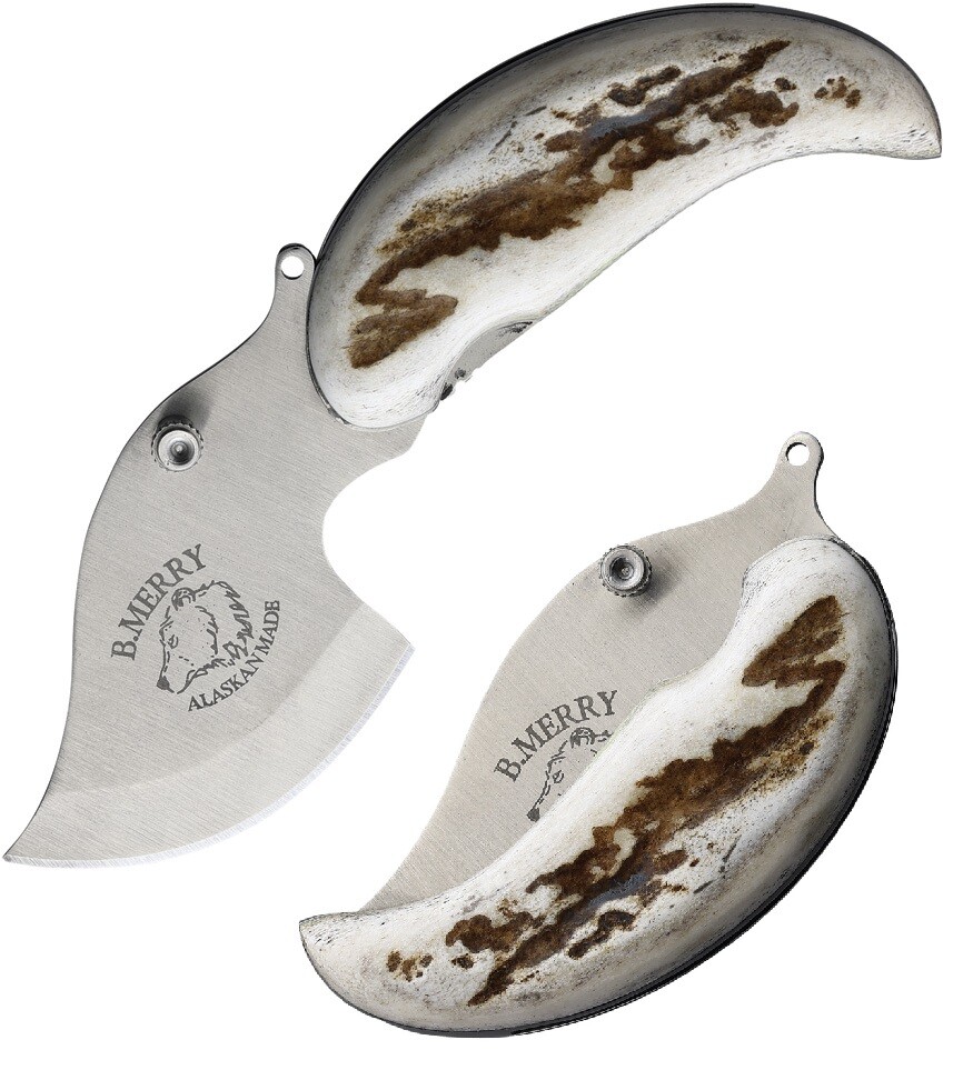 B Merry Pocket Ulu Fixed Knife 1.75\