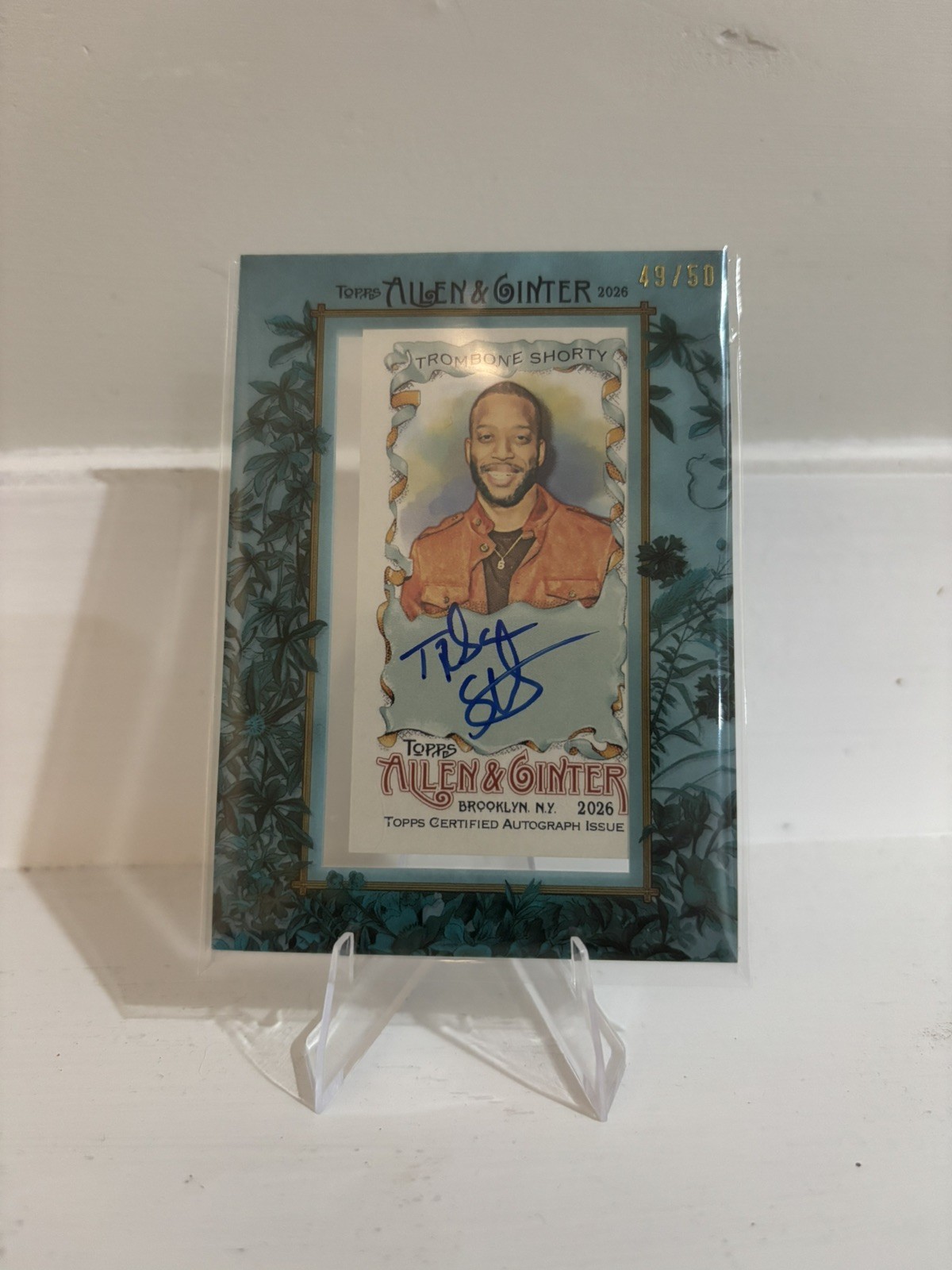 Topps 2026 Allen & Ginter Trombone Shorty Auto MA-TS World\'s Champions 49/50