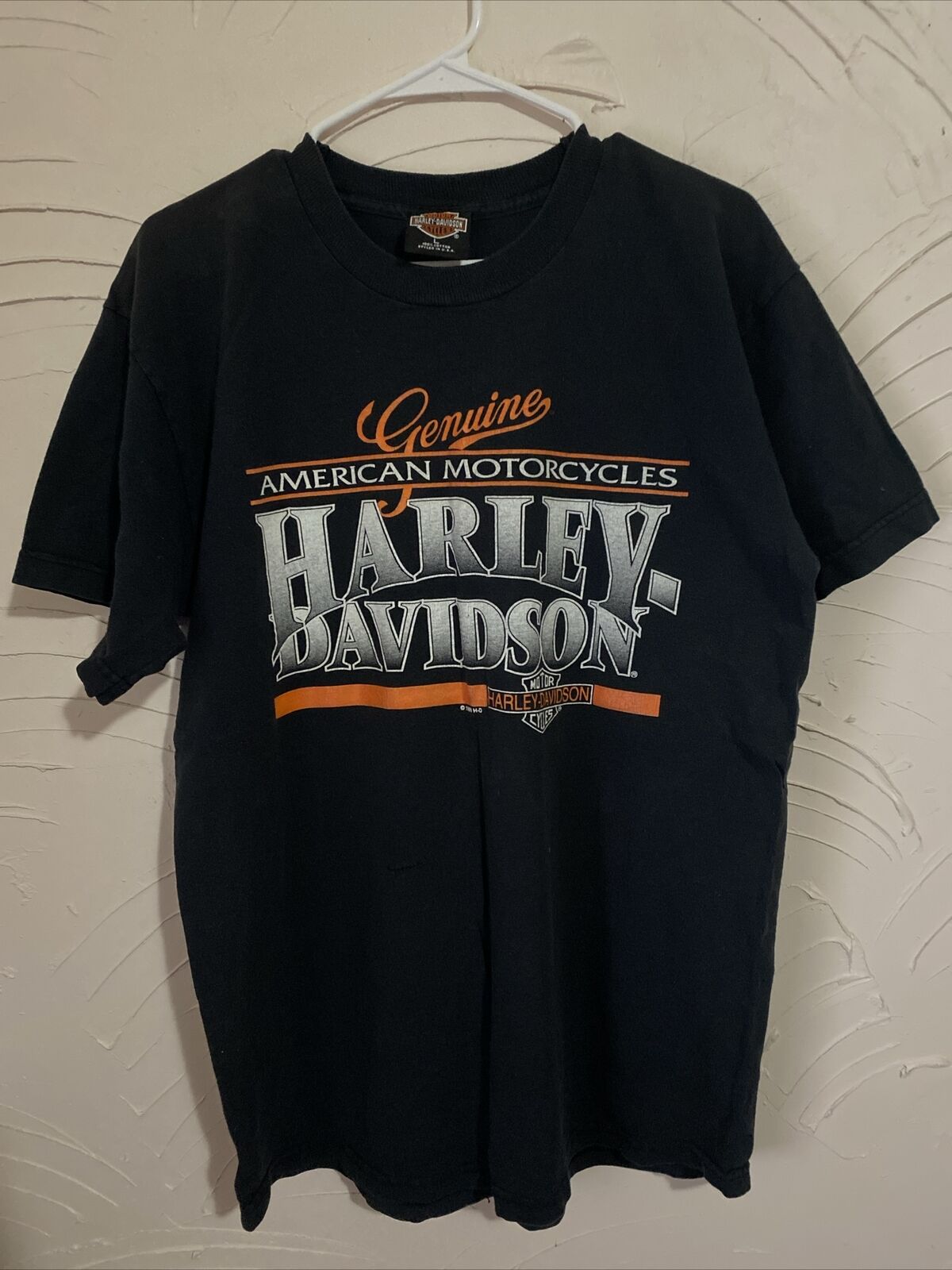 Harley Davidson UK Wheels International Bedfordshire Black T-Shirt Size Large