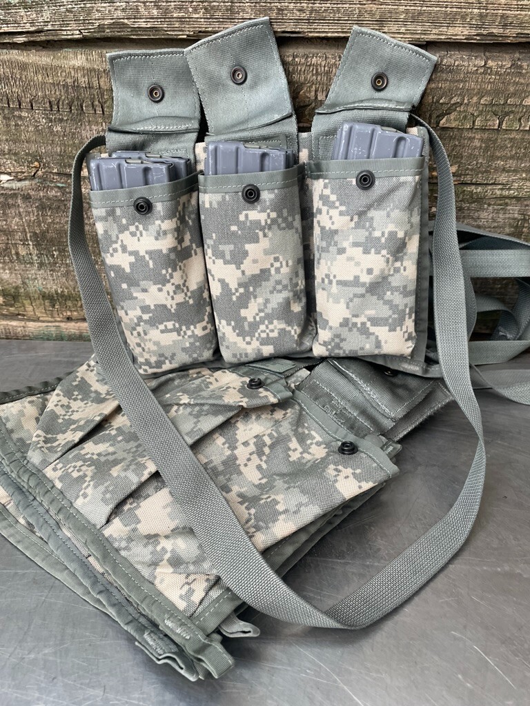 -LOT of 5- Military 6 Magazine Bandoleer MOLLE II Mag Ammunition Pouch w/ Strap