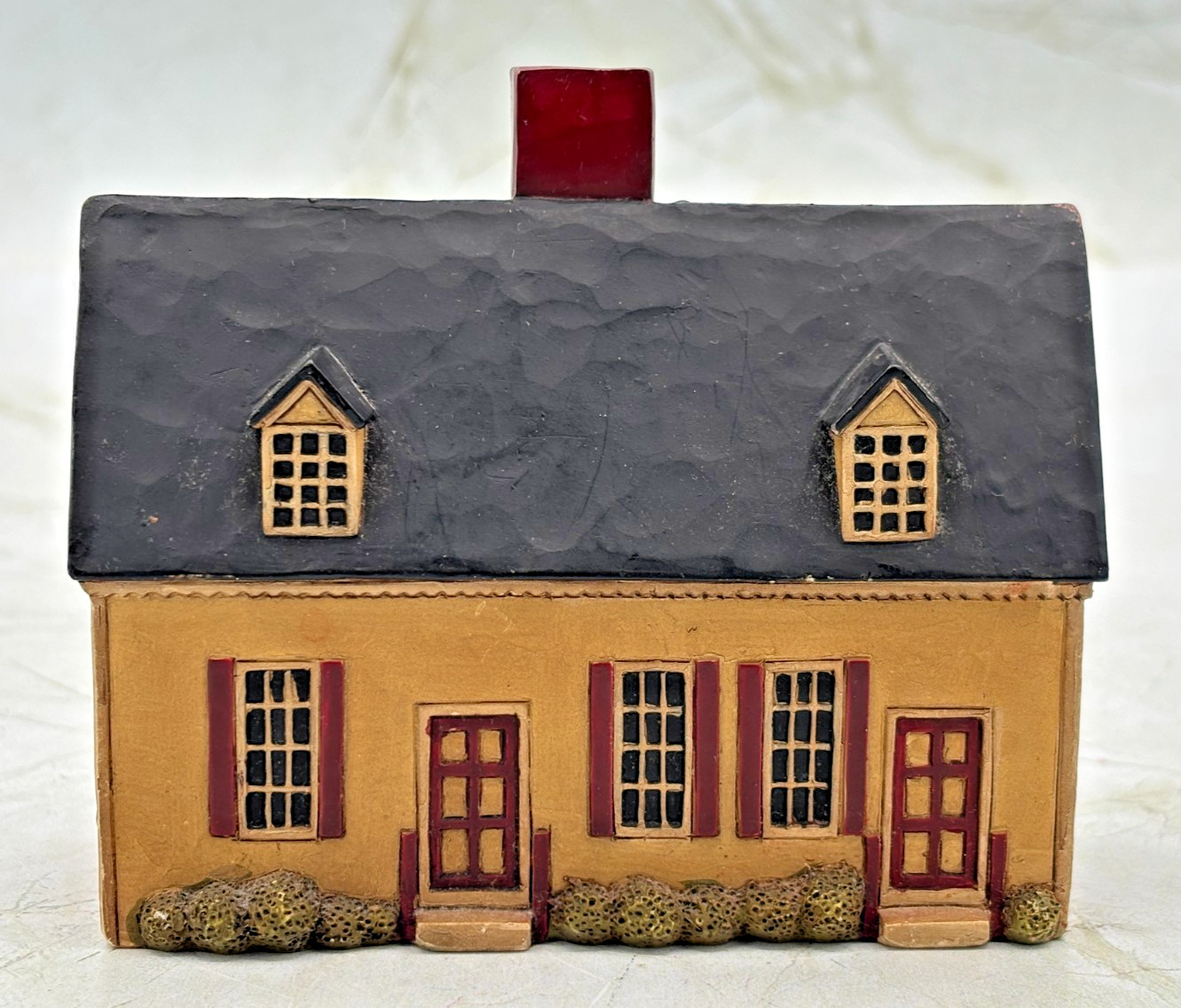 Blossom Bucket Colonial House Figurine Karen Cruden 2011 Primitive Folk Art