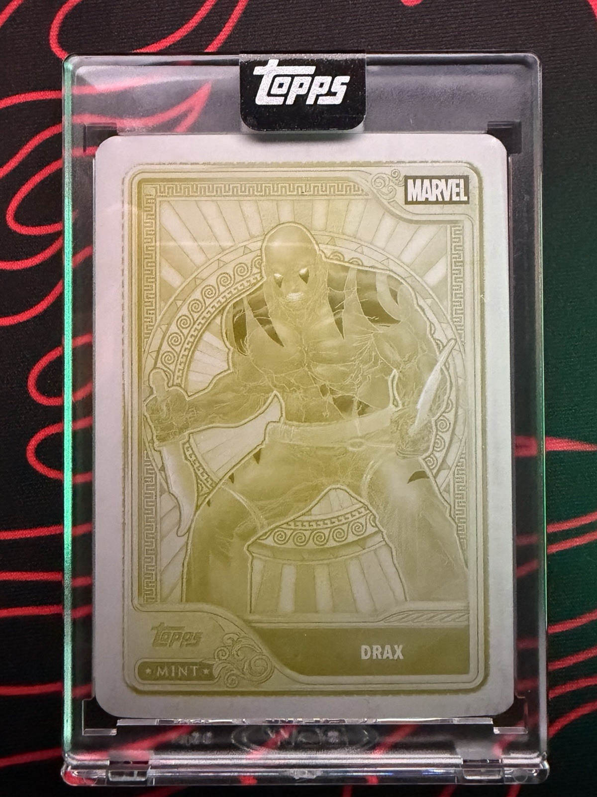 2026 Topps Mint Marvel - 29 Drax Yellow Printing Plate 1/1 Encased