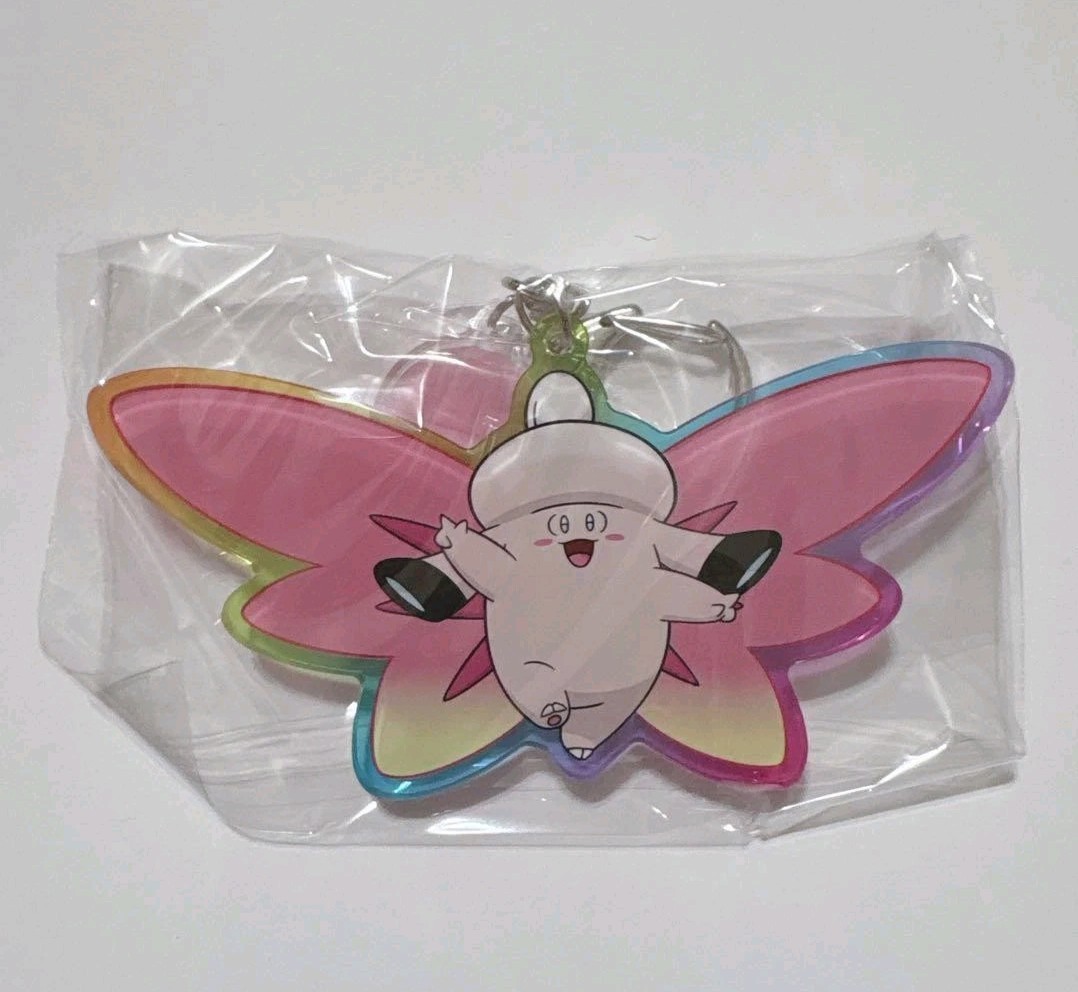 Mega Clefable Acrylic Keychain Collection Mega Evolution Pokemon Center NEW Mega Clefable Acrylic Keychain Collection Mega Evolution Pokemon Center NEW